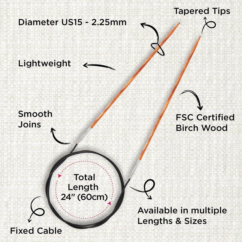 Knit Pro Dreamz Fixed Circular Needles 24" (60cm) | US Size 1 (2.25mm) - Image 3
